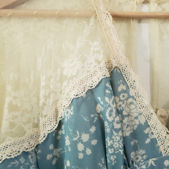 GUNNE SAX by Jessica Vintage 1970’s Blue Floral Dress. - Picture 5 of 12